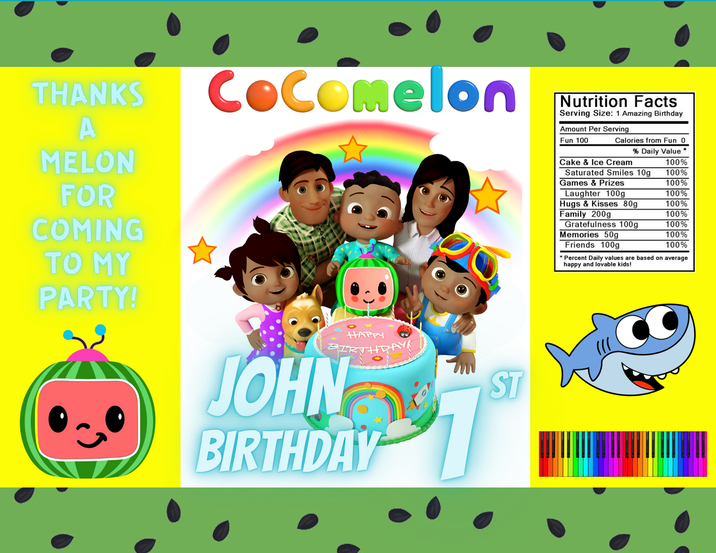 Cocomelon Party Favors