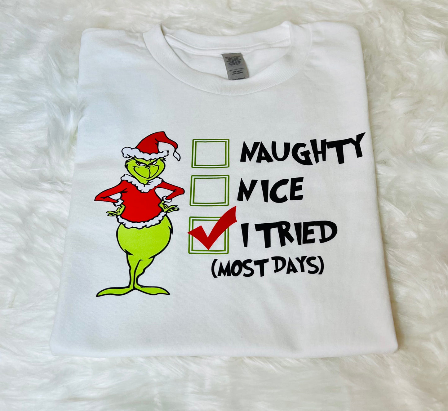 Naughty, Nice, I tried