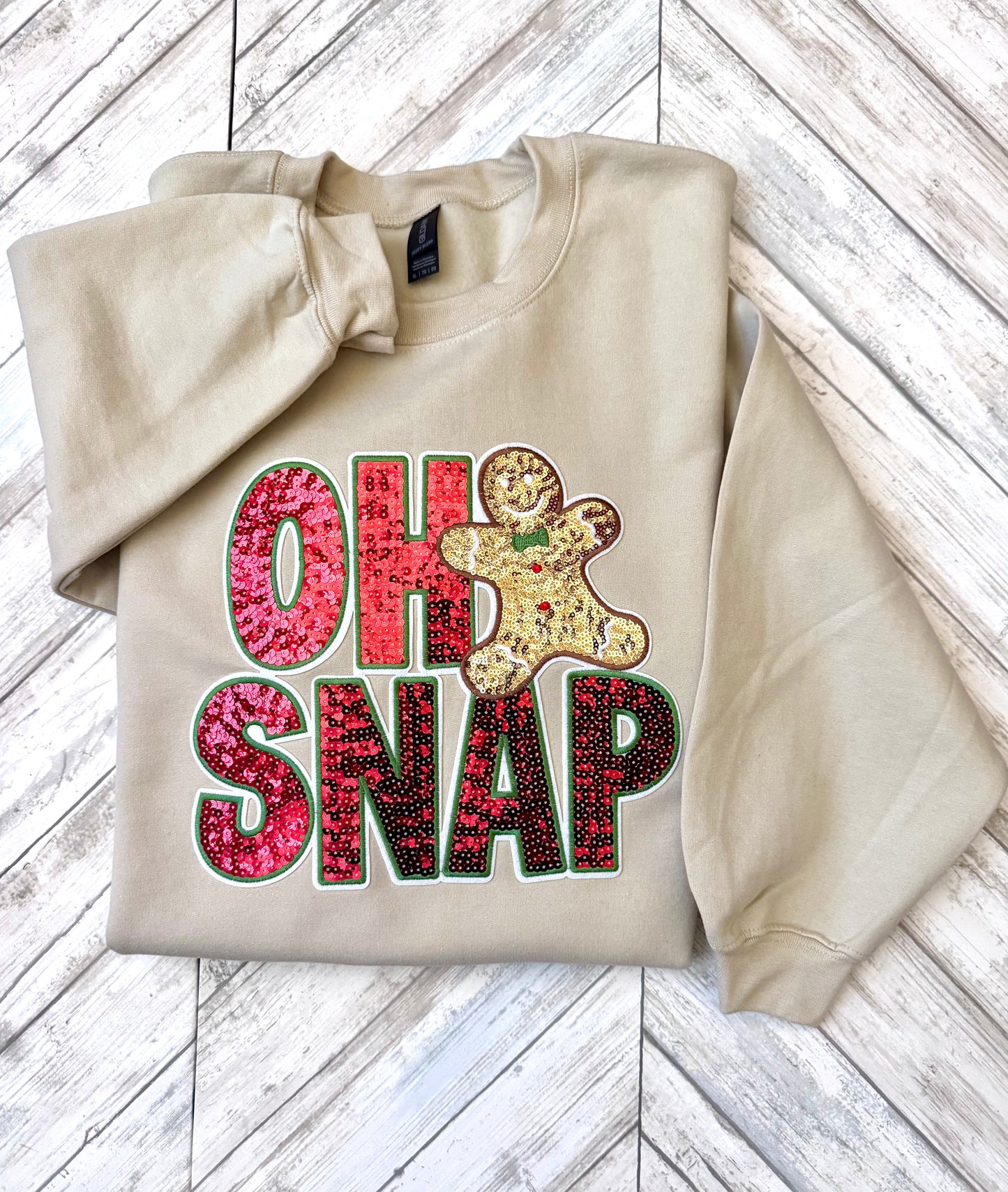 Oh Snap Gingerbread Sequins Sweatshirt