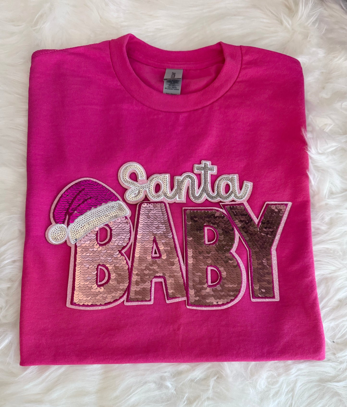 Santa Baby sequin shirt