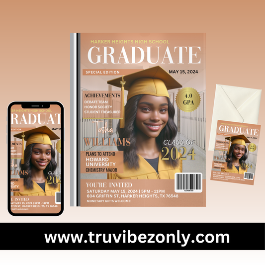 Graduation Invitations w/mockups  (Digital Only)