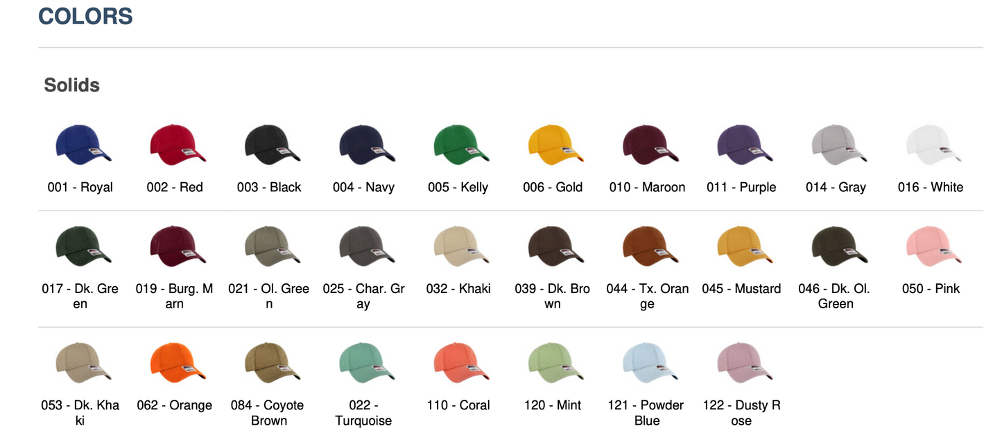 Low Profile Dad Hats