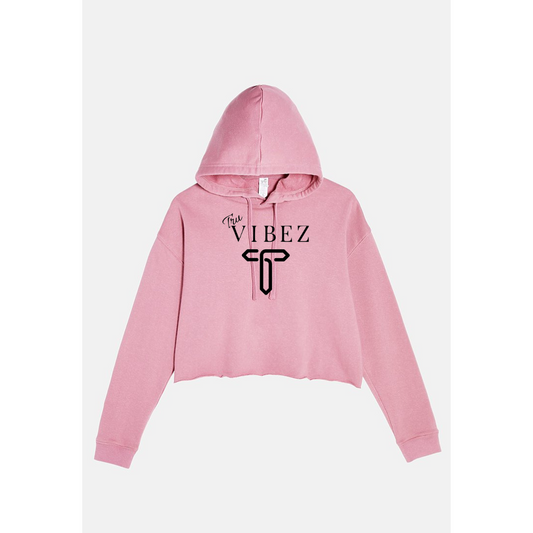 Mauve Crop Hoodie