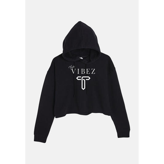 Black Crop Hoodie