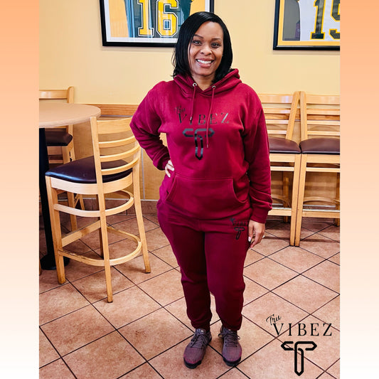 Burgundy Pullover Hoodie