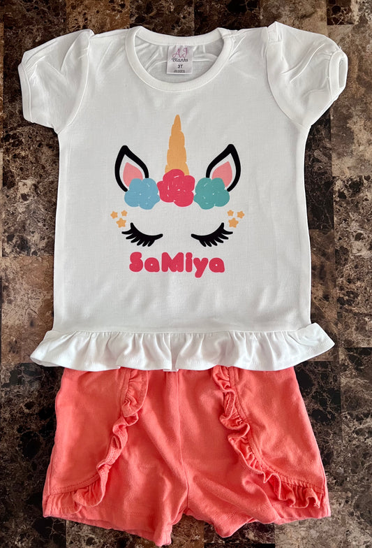 Unicorn Ruffled Tee