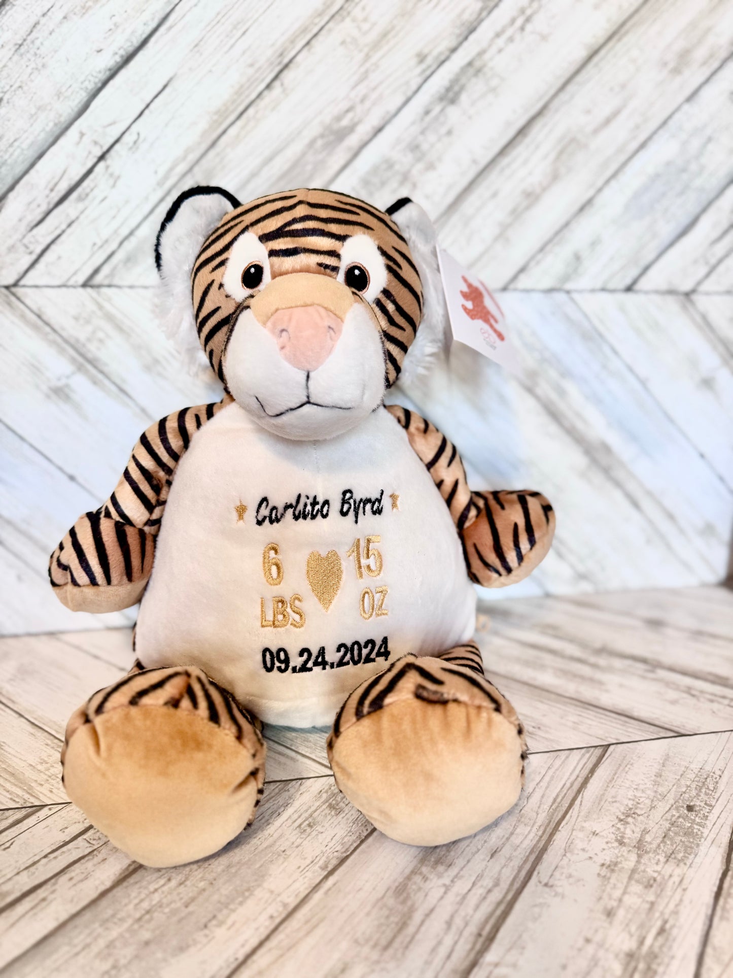 Embroidered Plush Tiger