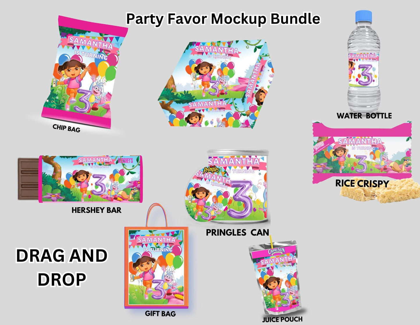 Baby Shark, Dora, Roblox Party Favors