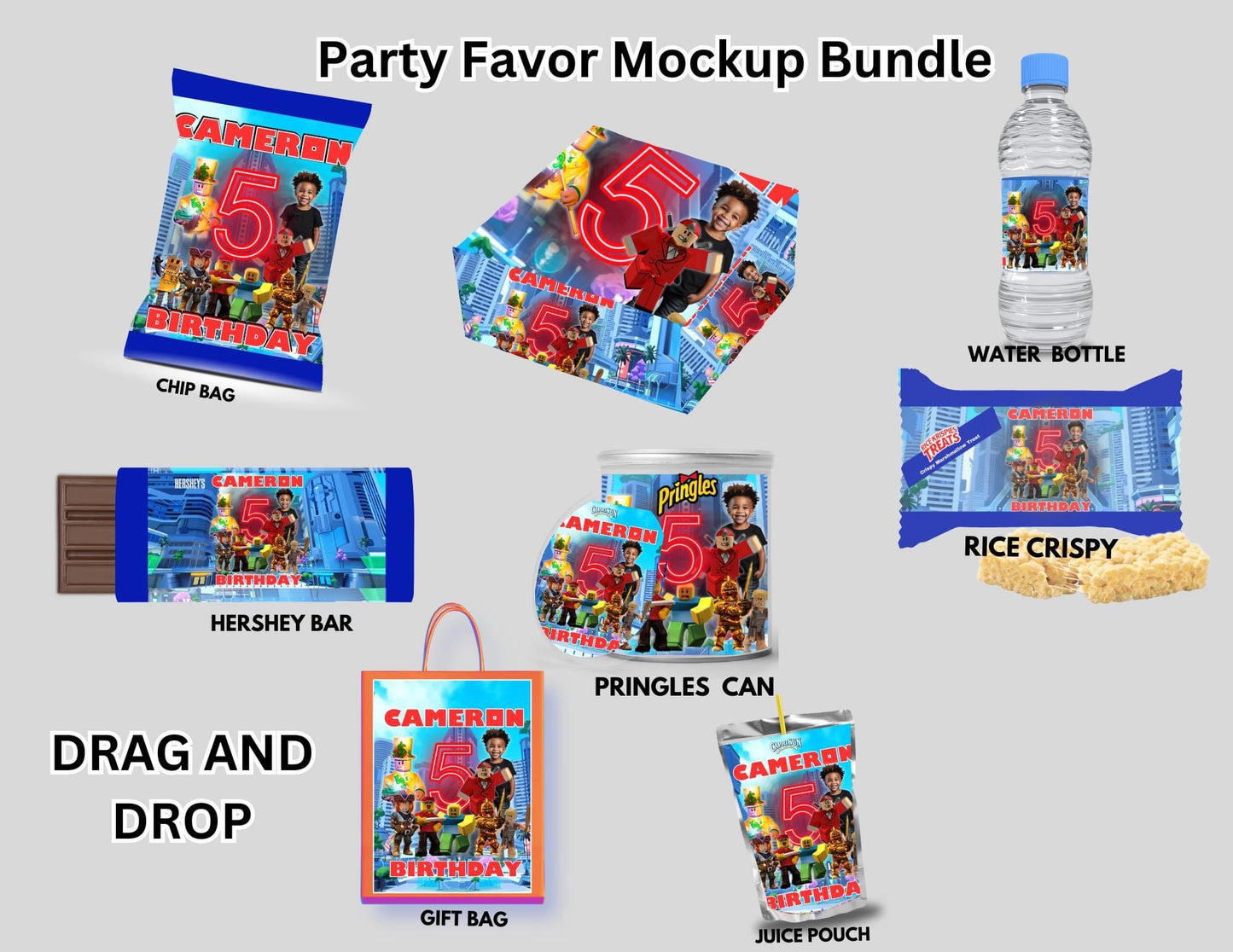 Baby Shark, Dora, Roblox Party Favors