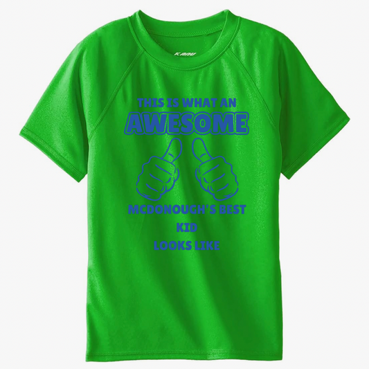 Custom Kids School Spirit T-Shirt | 100% Polyester Youth Performance Tee