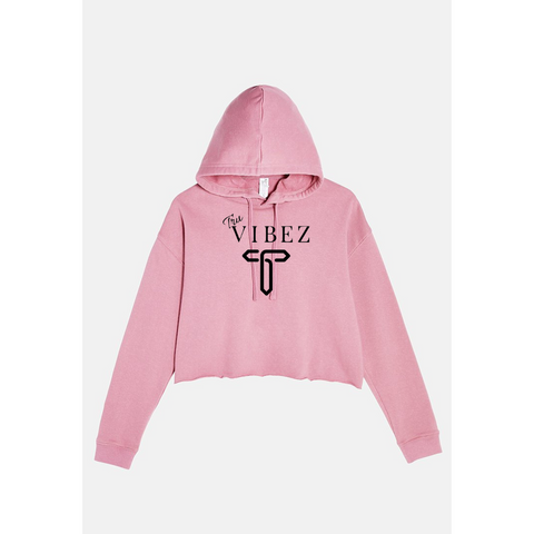Mauve Crop Hoodie